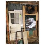 contents of marked section of wall