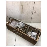 Wood crate & hardware contents