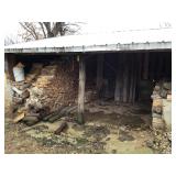 ALL split wood in wood shed