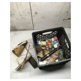 Milk crate & contents