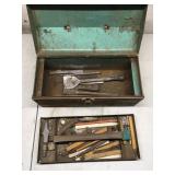 Metal tool box & contents