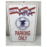 Friends of NRA parking sign metal  12 x 18