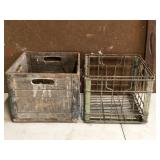 (2) vintage crates