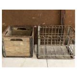 (2) metal crates