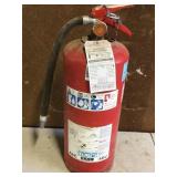 charged fire extinguisher - out of date