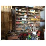 contents of marked section of wall