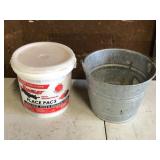 Mice blocks and galvanized bucket