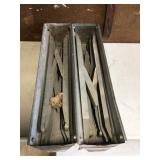 pair metal folding saw horses