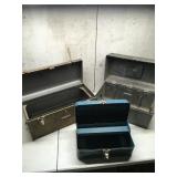 3 empty tool boxes featuring Craftsman
