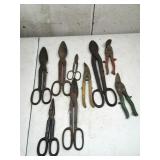 (9) pairs tin snips