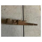 hand carved wood pipe