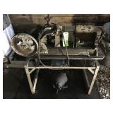 lathe on metal table