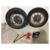 Ford Model A 2 tires on rims & Jack