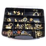 brass & other parts in organizer