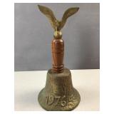 Brass & Wood Bell - larger hand held - loud