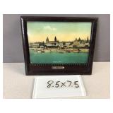 framed steam ship art