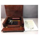 Antique polished wood box  crystal radio receiver