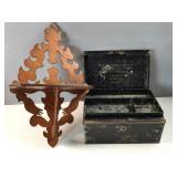 Vintage wood shelf and greenï¿½s pharmacy Tremont