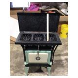 Vintage Cast iron gas three burner stove