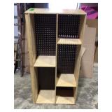 5 compartment wood shelf