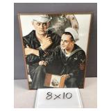 Framed Norman Rockwell sailor art