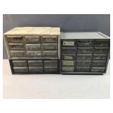 (3) small parts storage cabinets