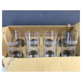 vintage Trailmobile etched highball glasses