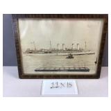 Vintage USS Agamemnon ship picture