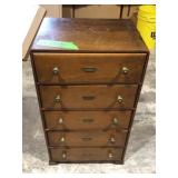 5 drawer wood storage NO CONTENTS