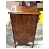 Wood storage cabinet