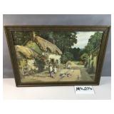 Framed  ï¿½Figures by a Country Cottage' by
