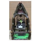 Vintage tree branch fish tank and bird cage tower