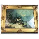 Framed Lanscape Print of  ï¿½Figures in a Winter