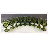 9 count of Indiana Glass King's Crown Thumbprint