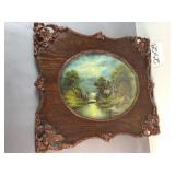 ornate  framed landscape painting