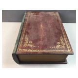 decorative faux-leather book-shaped storage box