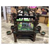 Custom build rustic aquarium set with lamps 3