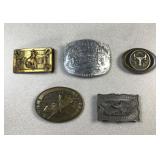 5 Rodeo Theme Belt Buckles
