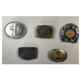Lot of 5 Belt Buckles