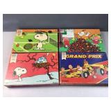 (4) vintage peanuts puzzles