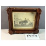 Wood leaf framed Illinois house photo 1891