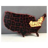 handcrafted map of the United States