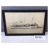 U.S.S. Agamemnon framed photo