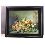 Vintage Print of Still Life Fruit