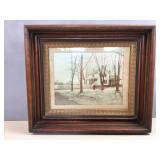 Vintage picture and frame