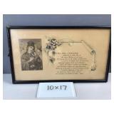 Vintage holy Mary framed art