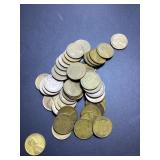 (50) 1944 P full roll US cents