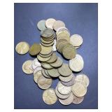 (50) 1945 P full roll US cents