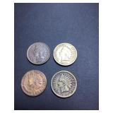 1881, 1863, 1886 & 1860 2 on the right are thick