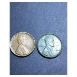 (2) 1909 VDB US cents no mint ( Philadelphia)